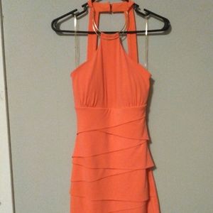 Halter formal wear mini dress